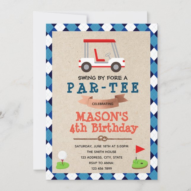 Golf Themed Party invitation (Front)