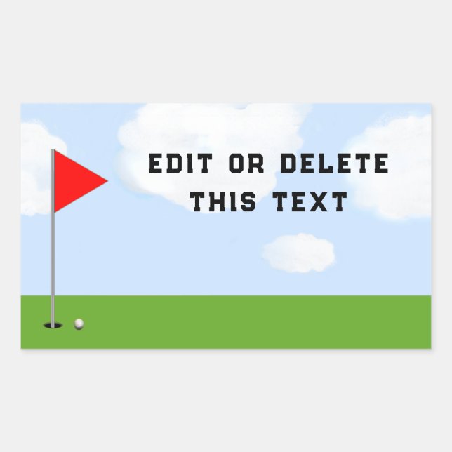 Golf Themed  Sticker (Front)