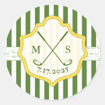 Golf Themed Sticker Custom Crest