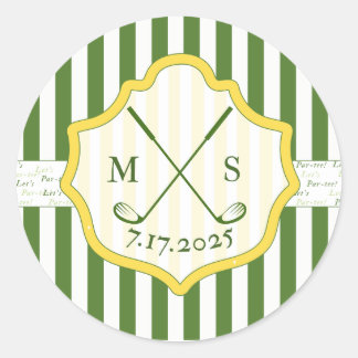 Golf Themed Sticker Custom Crest 