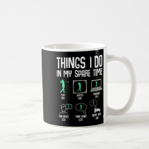 Golf Things I Do In My Spare Time Golfer Kids Boys Coffee Mug