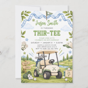 Golf Thir-Tee Adult Birthday Invitation