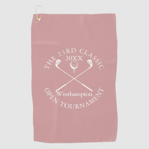 Golf Tournament Classic Event Dusty Rose Pink Towel