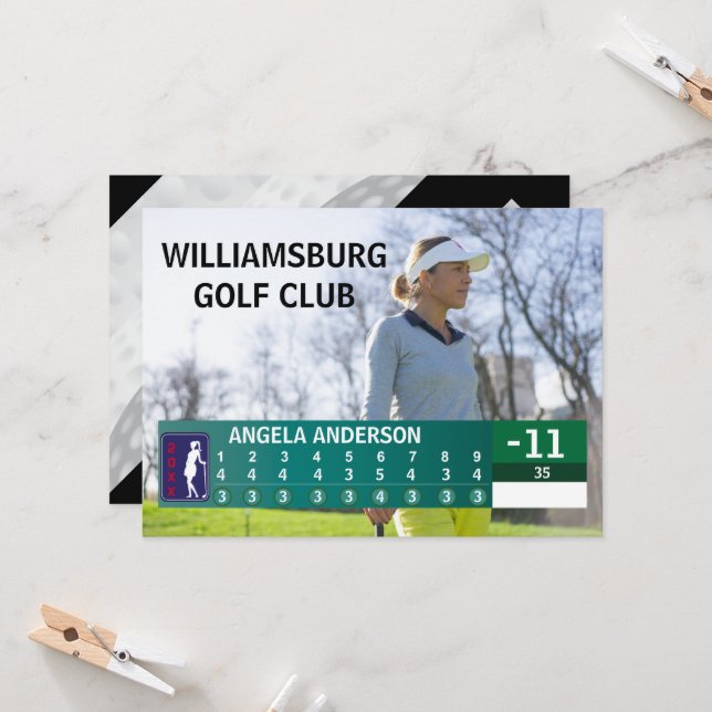 GOLF TOURNAMENT LOW SCORE GOLFER AWARD INVITATION (Front/Back In Situ)