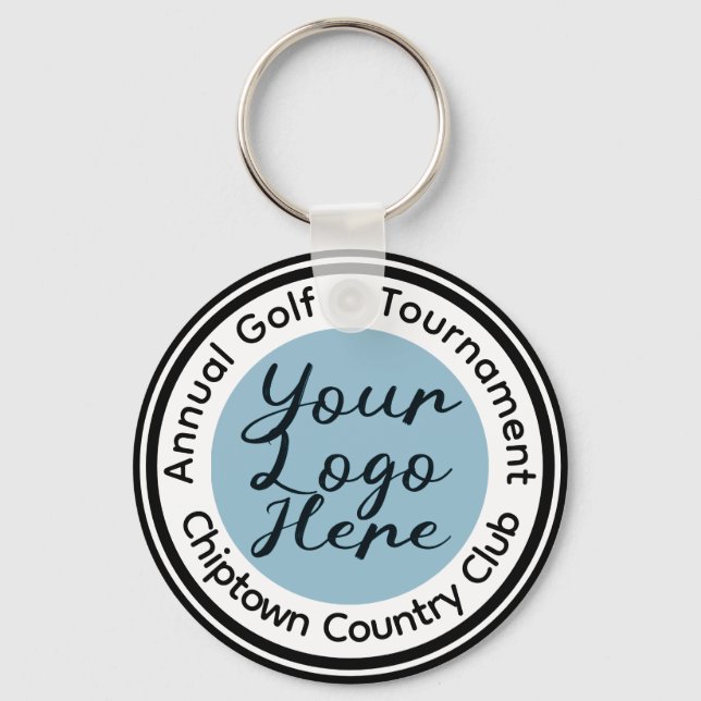 Golf tournament or event custom logo personalized  keychain (Front)