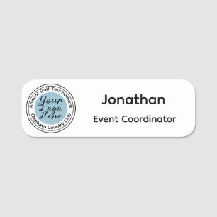 Golf tournament or event custom logo personalized name tag
