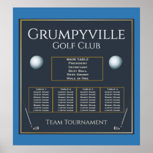 Golf Tournament 🏌 Seating chart