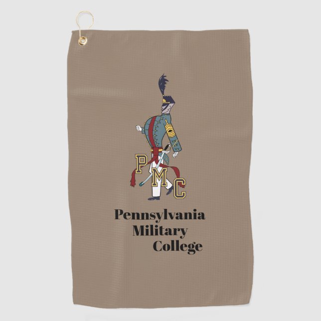 * GOLF TOWEL (brown) w/PMC Proud Cadet logo (Front)