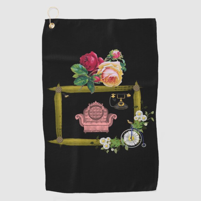 Golf Towel Floral (Front)