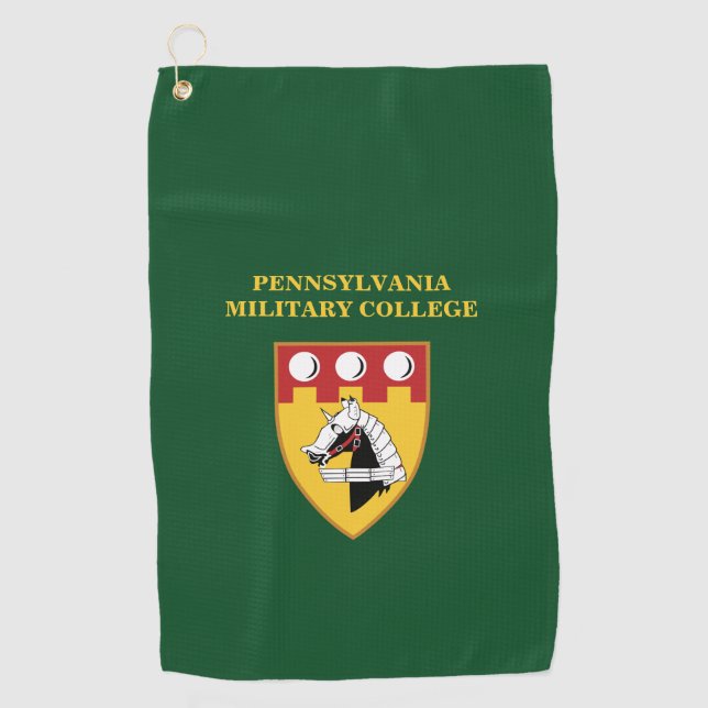 GOLF TOWEL (green) w/PMC SEAL logo (Front)