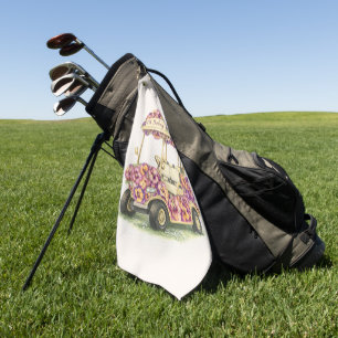 Golf Towel   Pansy Floral Fairway Gift