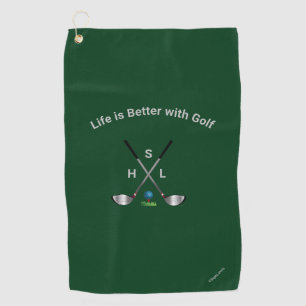 Golf Towel Personalized Monogram - Retired Quote