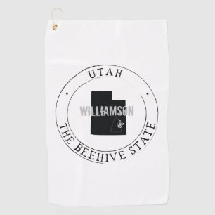 Golf Towel State Personalized Utah