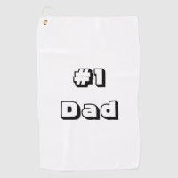 Golf Towel White Golf Towel #1 Dad