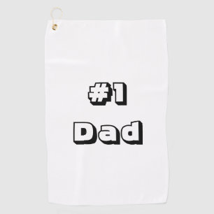 Golf Towel White Golf Towel #1 Dad