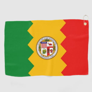 Golf Towel with flag of Los Angeles, USA