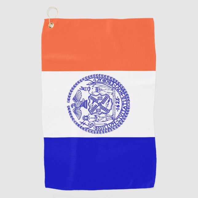 Golf Towel with flag of New York City (Front)