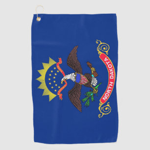 Golf Towel with flag of North Dakota