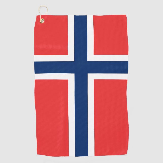 Golf Towel with flag of Norway (Front)