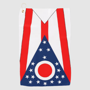 Golf Towel with flag of Ohio, USA