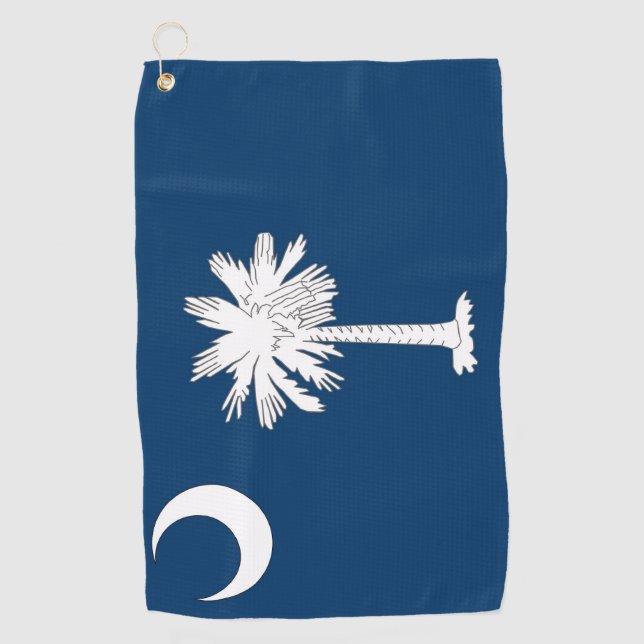 Golf Towel with flag of South Carolina, USA (Front)