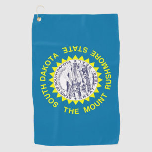 Golf Towel with flag of South Dakota, USA