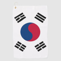 Golf Towel with flag of South Korea