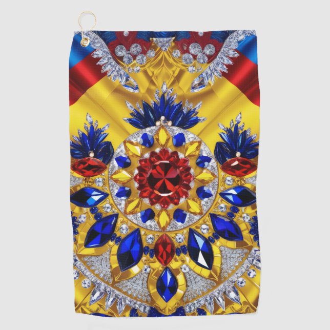 Golf Towel with Romanian Colours (Front)