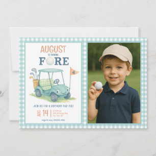 Golf Turning Fore 4e anniversaire Invitation photo