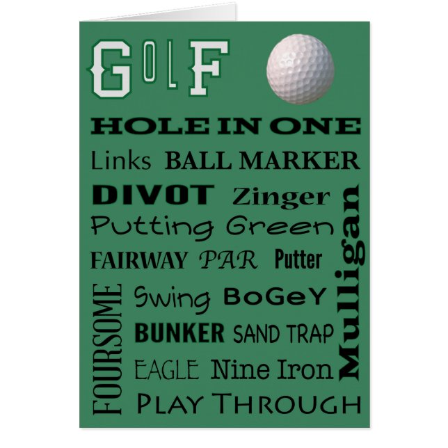 GOLF typography (Front)