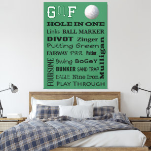 GOLF typography Canvas Print