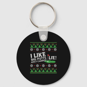 Golf Ugly Christmas Keychain
