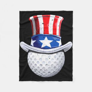 Golf uncle sam fleece blanket