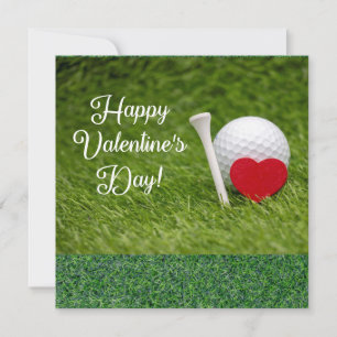 Golf Valentine's Day for Golfer with LOVE Holiday  Card
