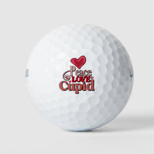 Golf Valentine's Day to golfer with love red heart Golf Balls