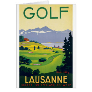 Golf vintage Lausanne City Lac Suisse