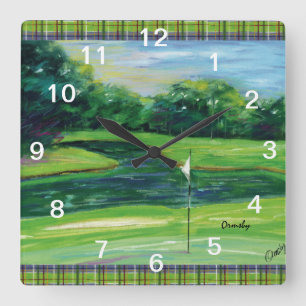 Golf wall clock