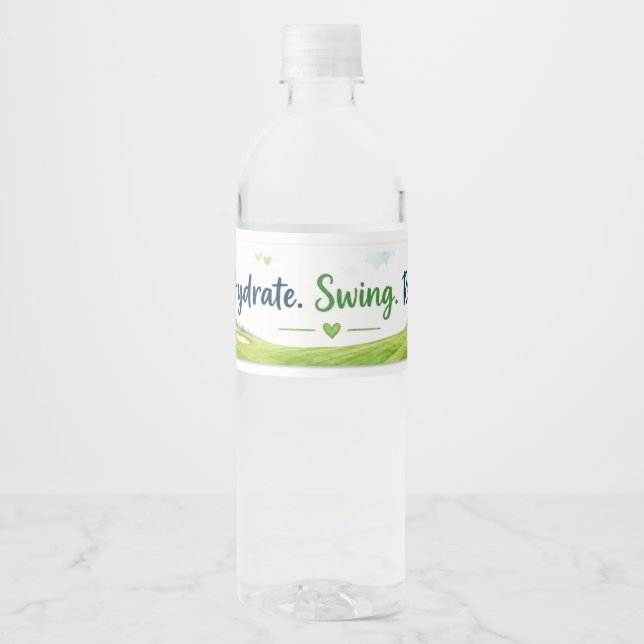 Golf  water bottle label (Front)
