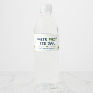Golf water bottle label
