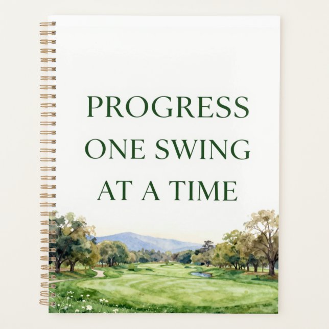 Golf Watercolor File Folder  Planner (Front)