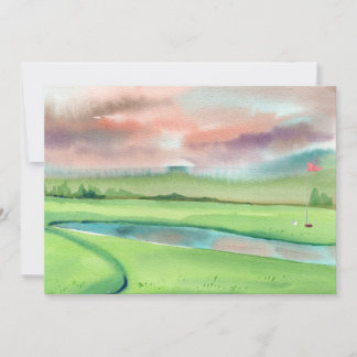 Golf Watercolor Invitation