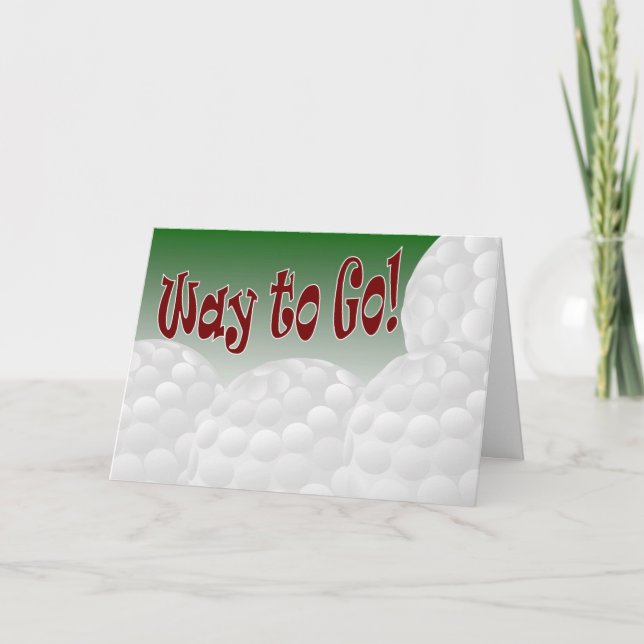 Golf - Way to Go! Congrats! Awesome! Card (Front)