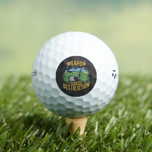 Golf Weapon of Grass Destruction Art Balls (Insitu Tee)