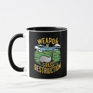 Golf Weapon of Grass Destruction Art Mug