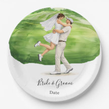 Golf wedding Birde and Groom on Putting Green