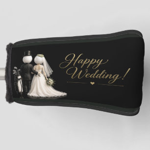 Golf Wedding Bride & Groom ball  Head Cover