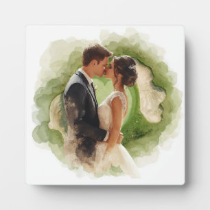 Golf wedding Bride & Groom on Golf Course  Plaque