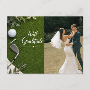 Golf Wedding create your own photo Postcard