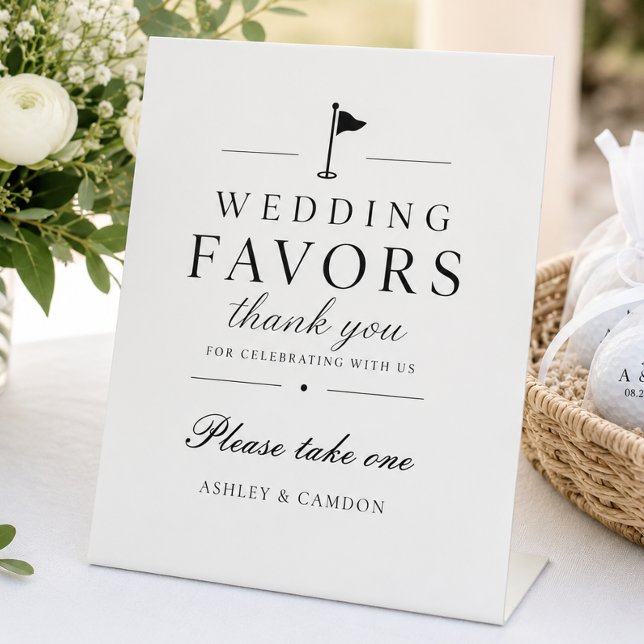 Golf Wedding Favours Please Take One Pedestal Sign (Creator Uploaded)