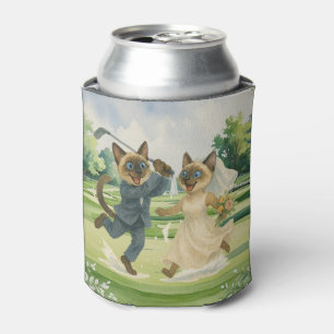 Golf Wedding for Cat Lovers on the course Can Cooler